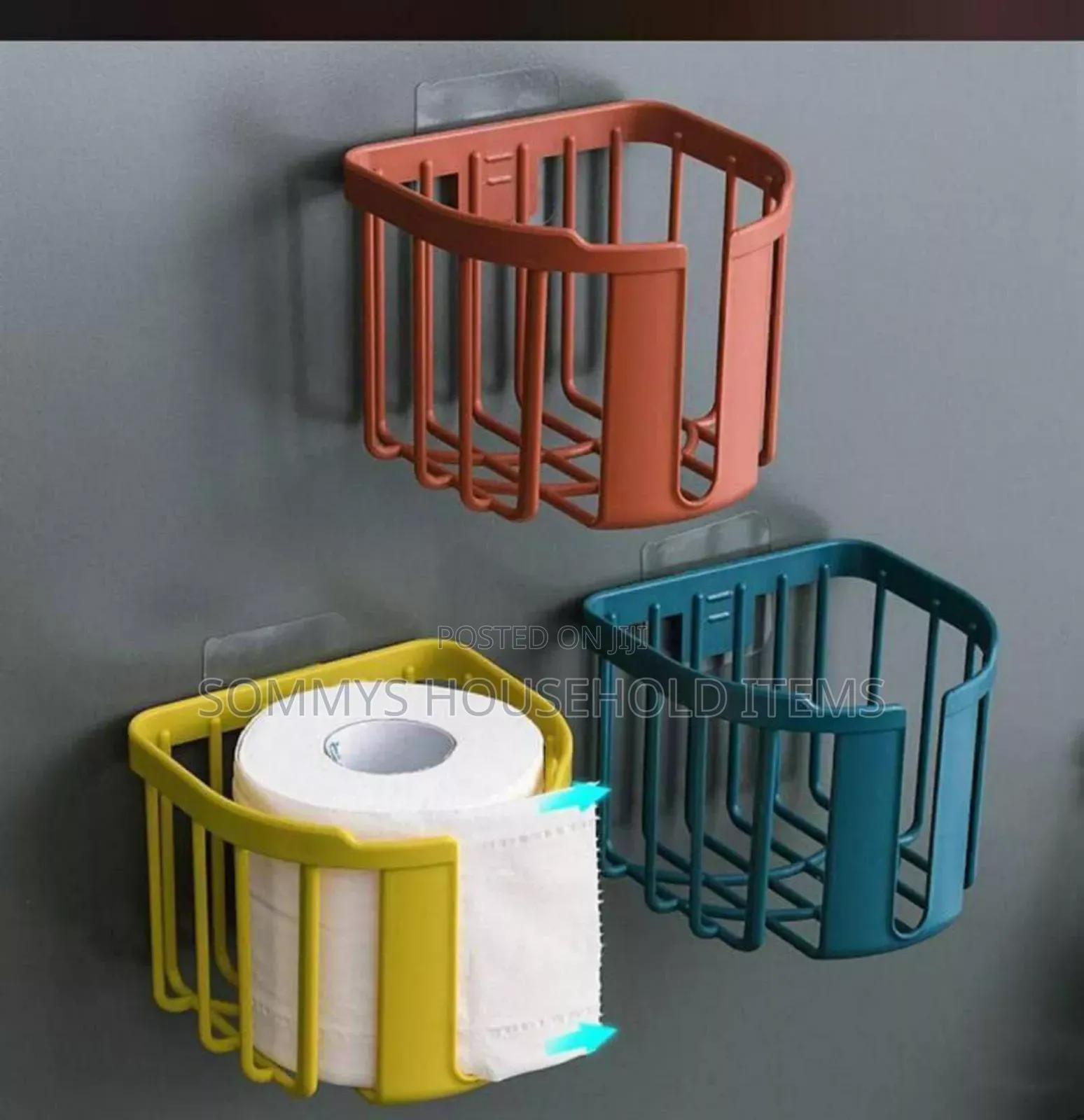 1pc Plastic Wall Mounted Tissue Paper Holder