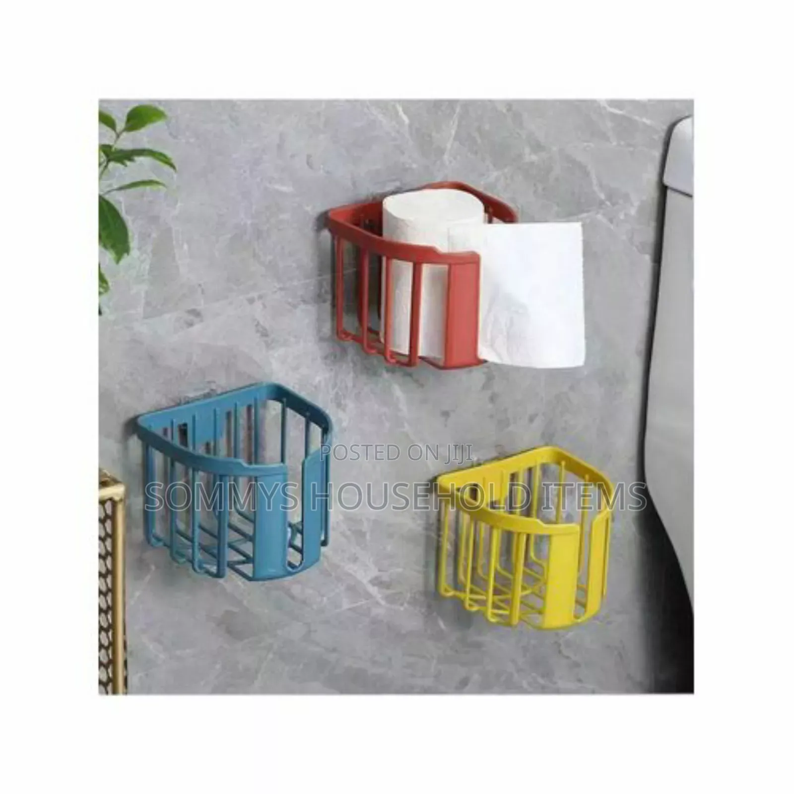 1pc Plastic Wall Mounted Tissue Paper Holder