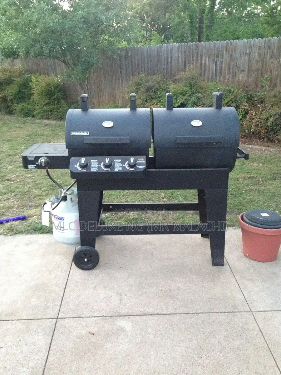 Gas and Charcoal Combined Barbecue Grill/BBQ With Side Stove