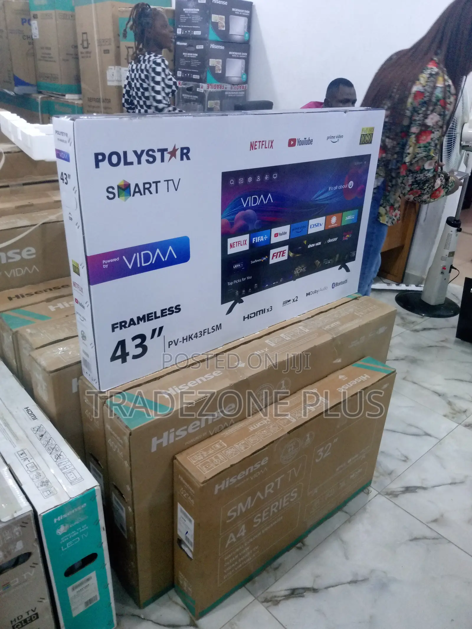 Polystar Android Smart Full HD TV Frameless