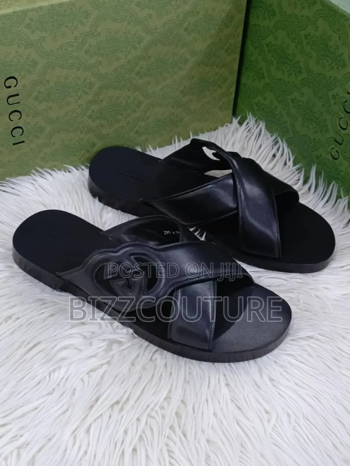 Original Gucci Leather Slippers Available in Store