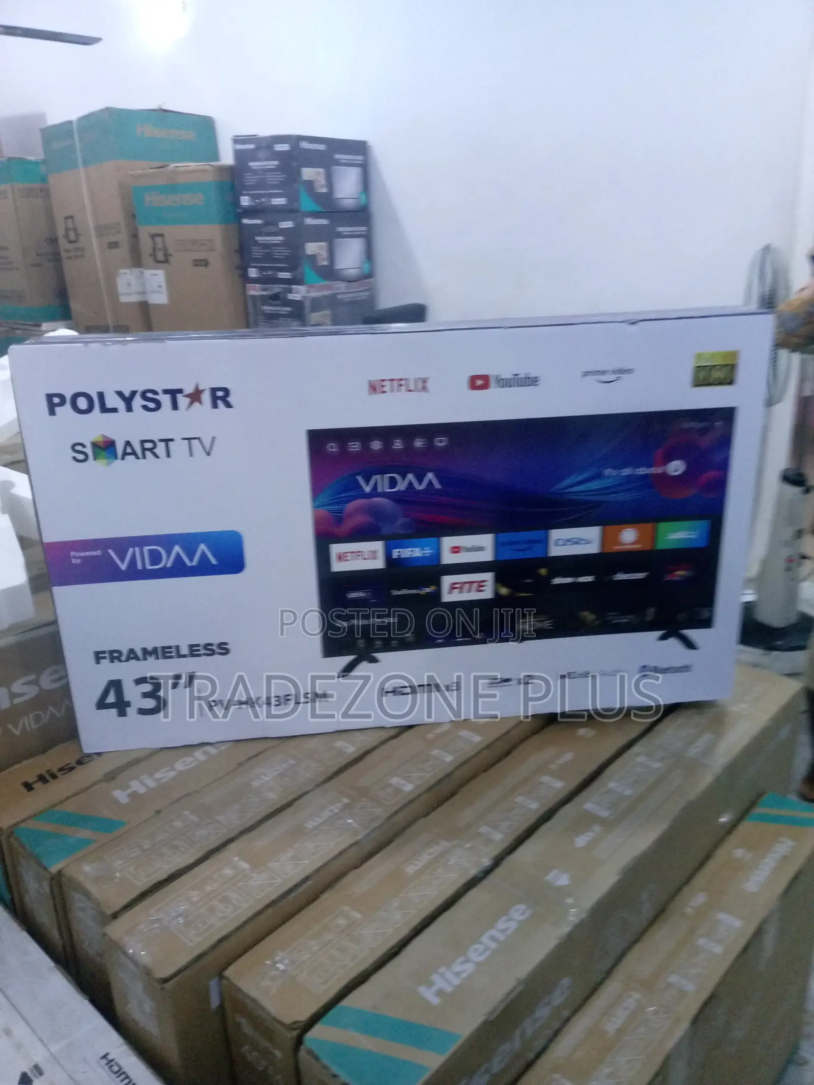 Quality Polystar 43" Smart Vidaa Full HD TV