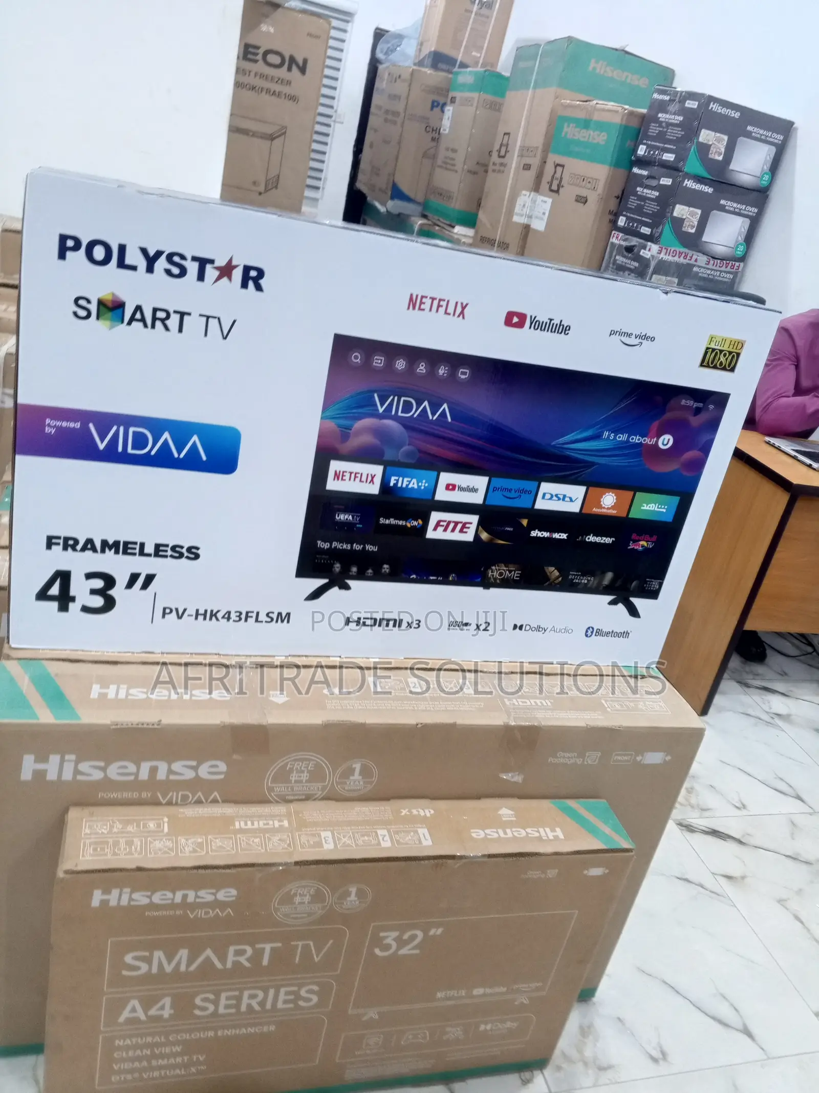 New Polystar 43” Smart Ultra HD TV