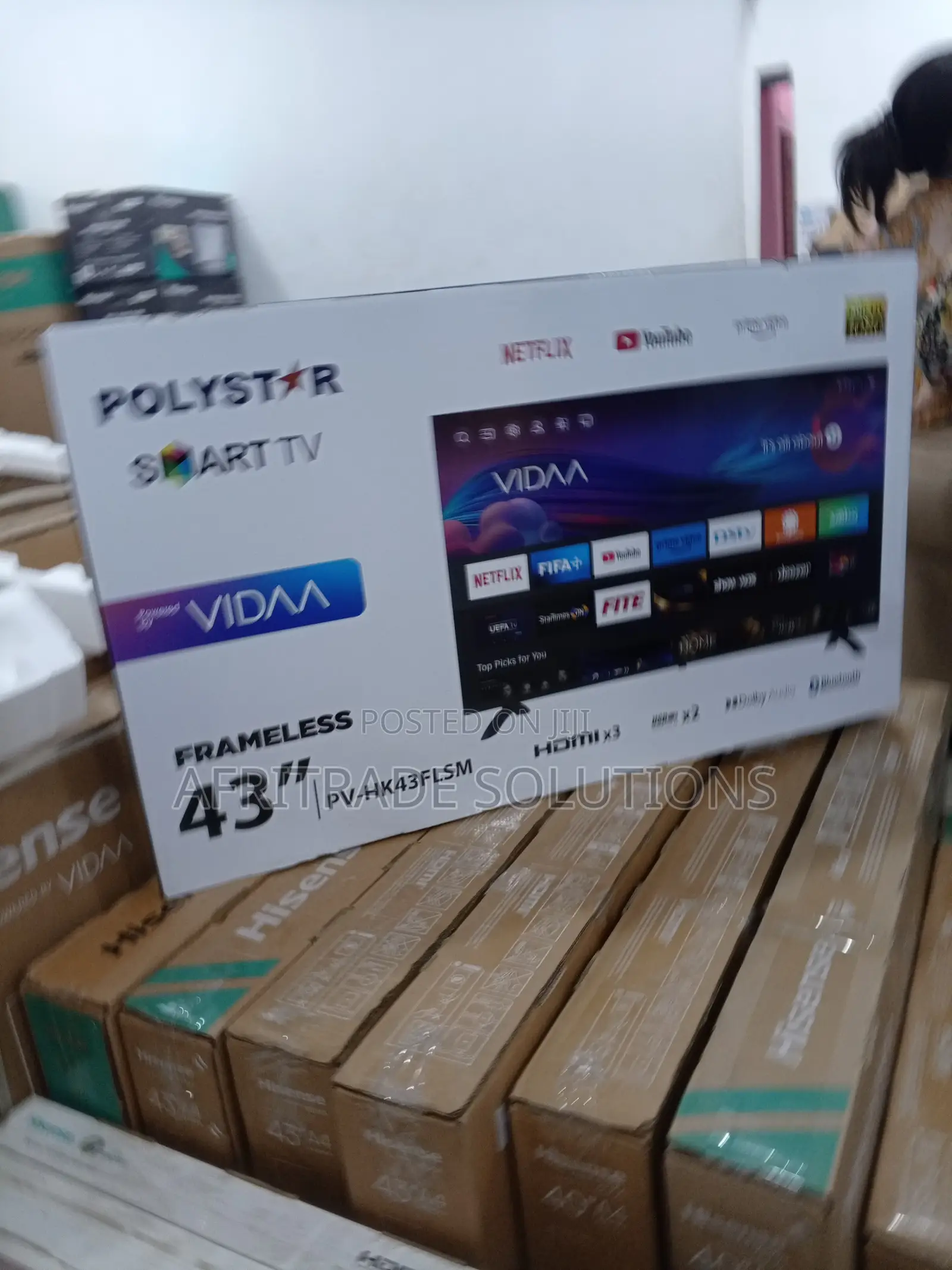 Efficient 43 Inch Polystar Smart HD TV