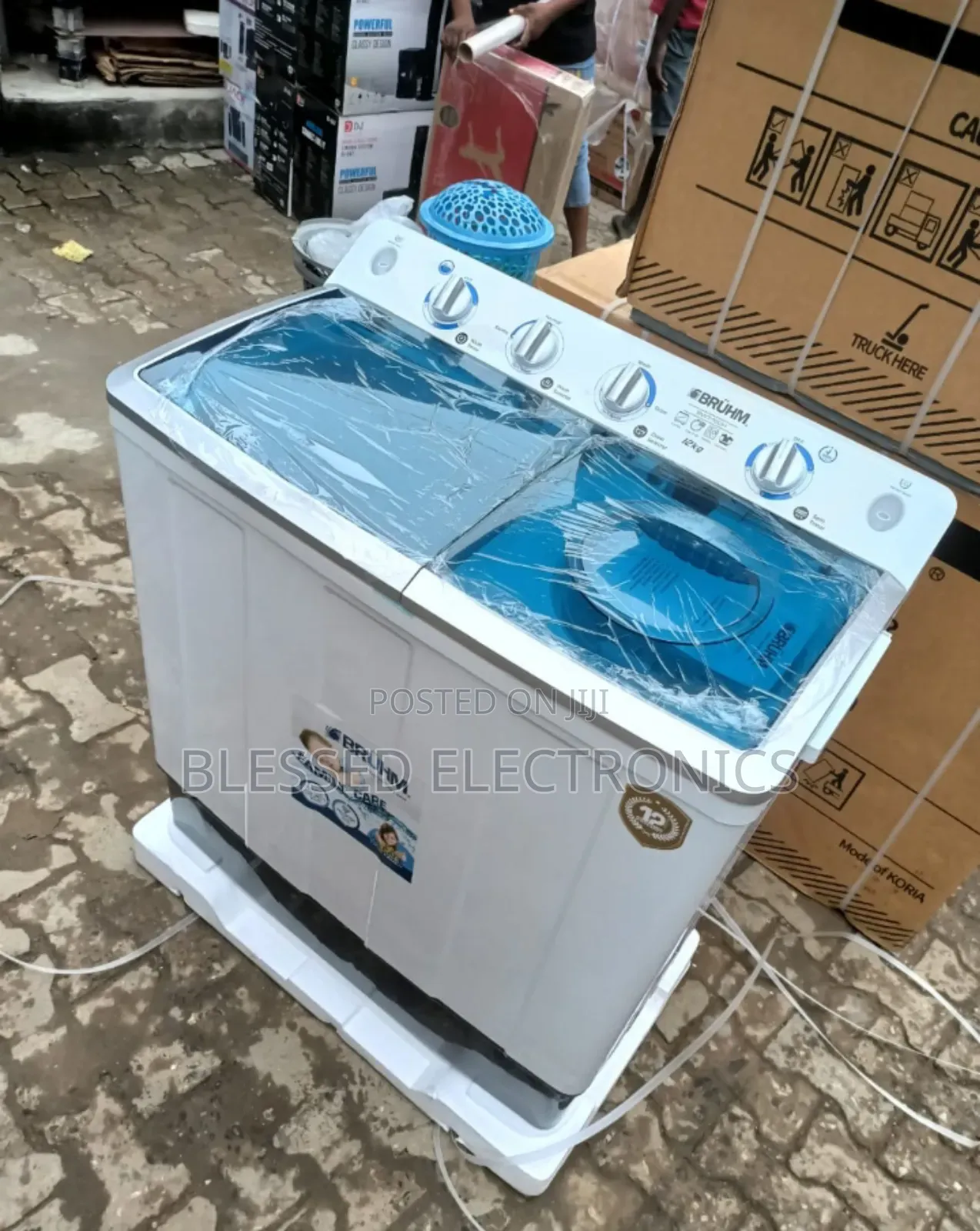 Bruhm Twin Tub Manual Washing Machine 12kg