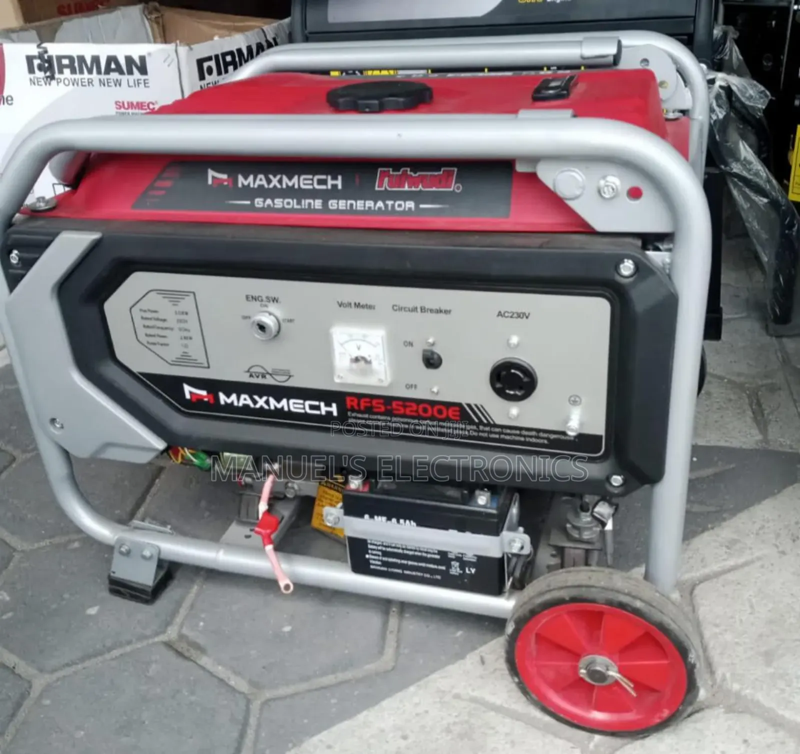 (4.5kva) Maxmech Petrol Generator Model Rfs5200e2 100%