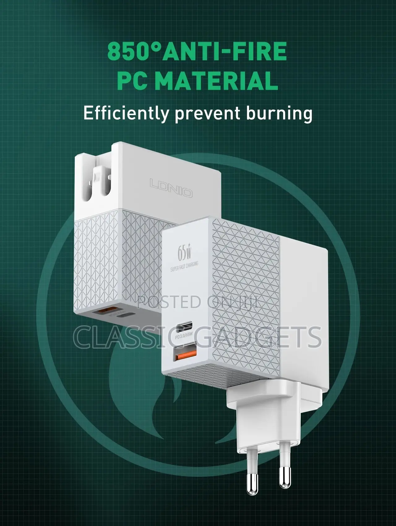 LDNIO A2620C 65W Super Fast Charging Wall Charger