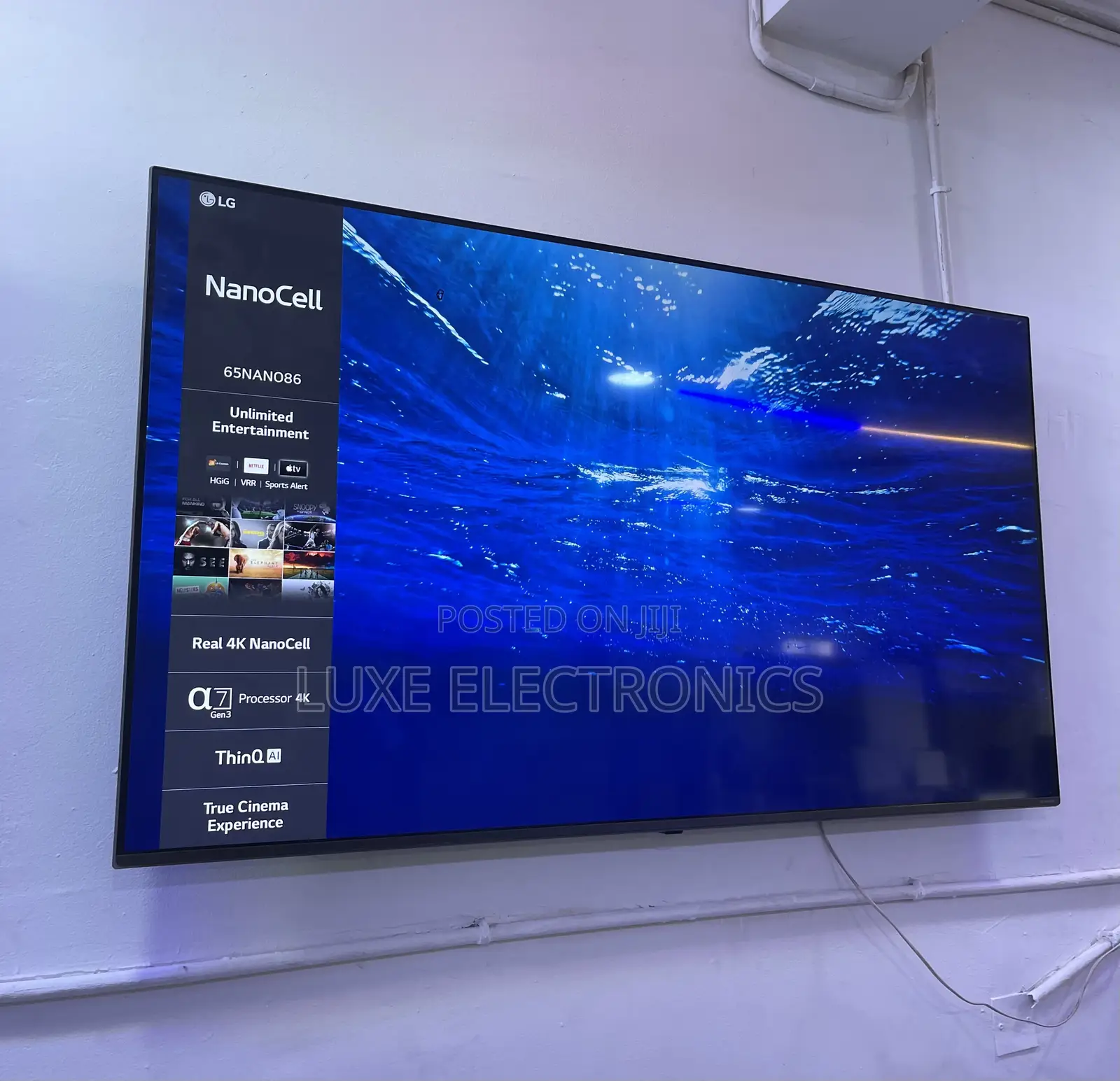 65 Inches Frameless LG NANOCELL Webos Aithinq Smart Tv