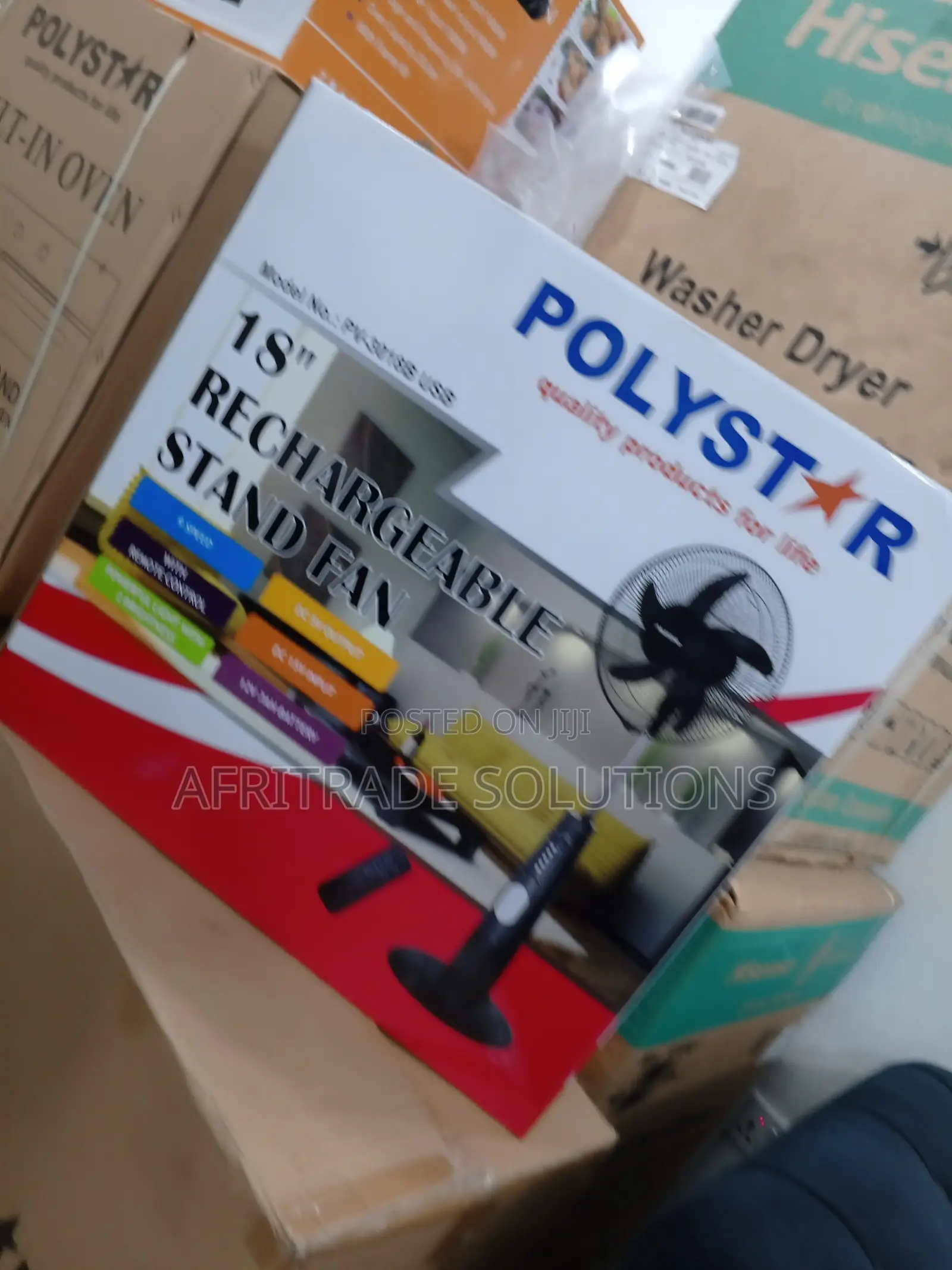 18 Inch Polystar Rechargeable Fan