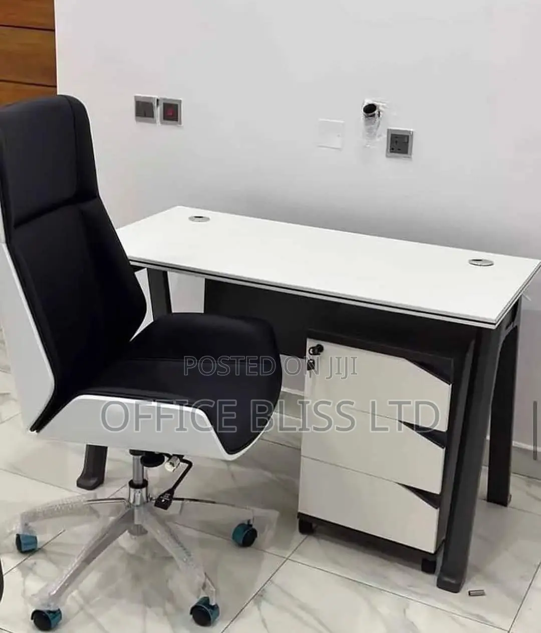 Unique Office Table Chair- WHITE