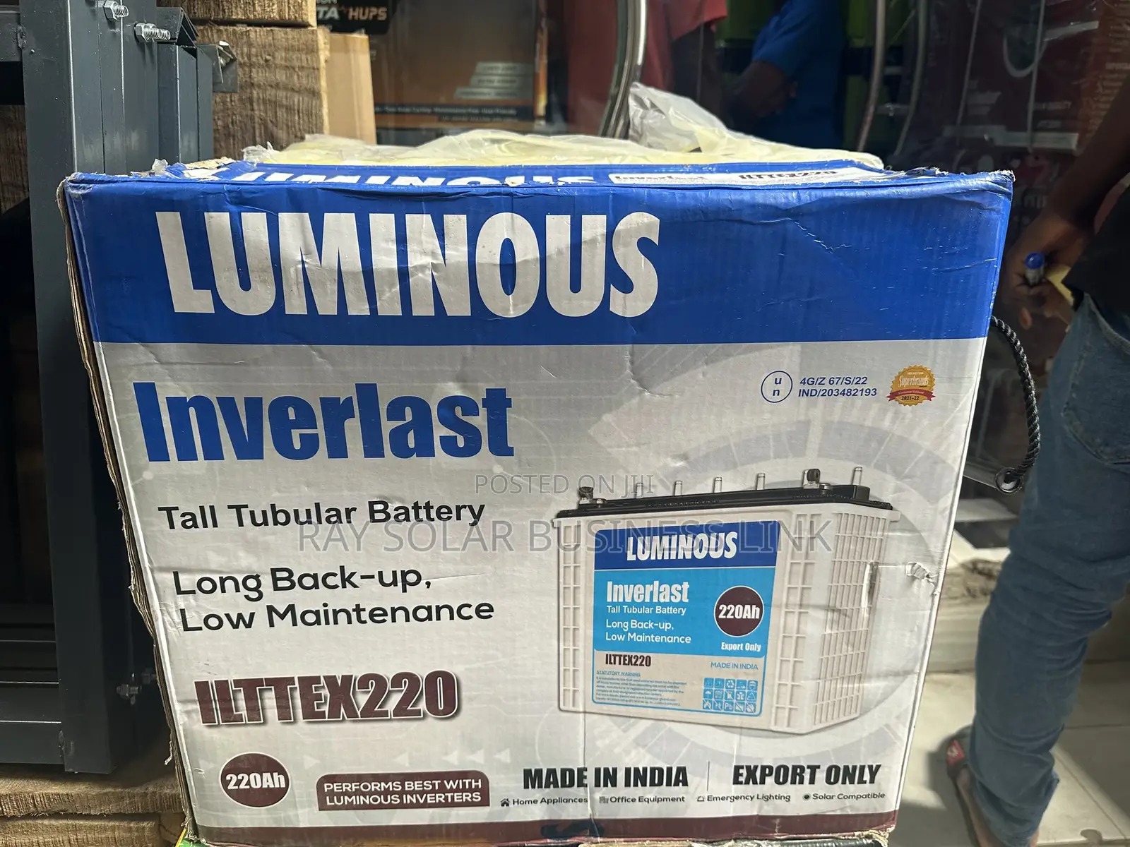 Luminous 220ah Tubular Battery
