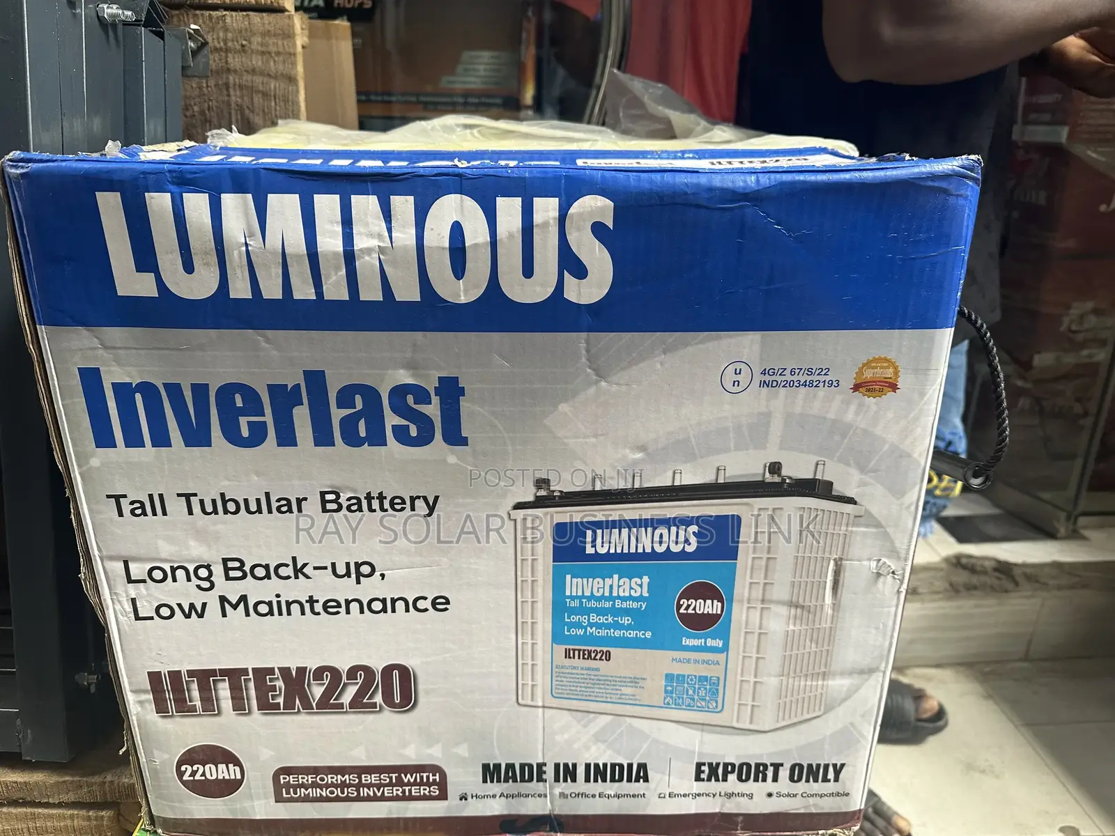 Luminous 220ah Tubular Battery