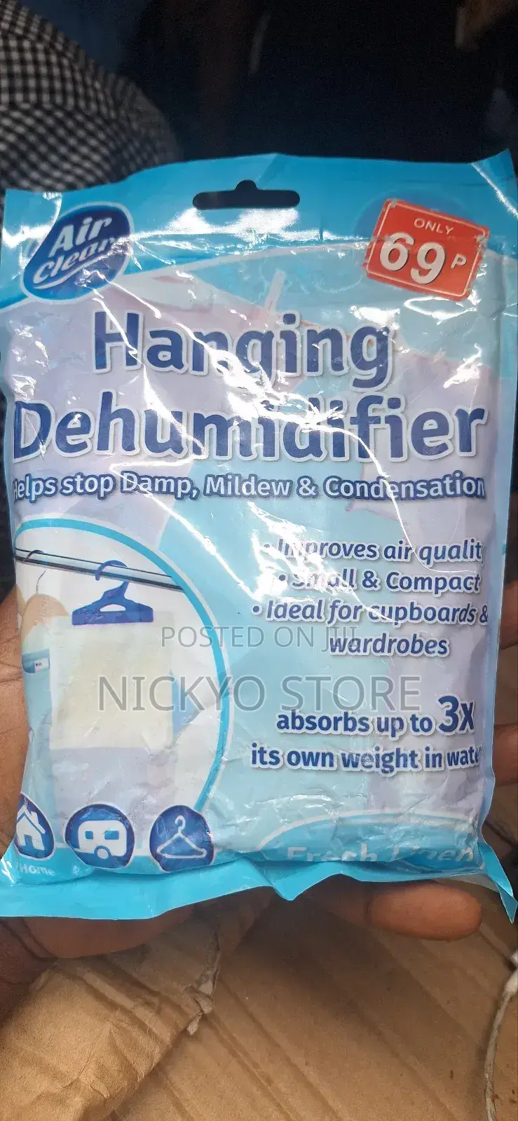 Hanging Dehumidifier Bag Stops Damp Mildew Absorbs Moisture