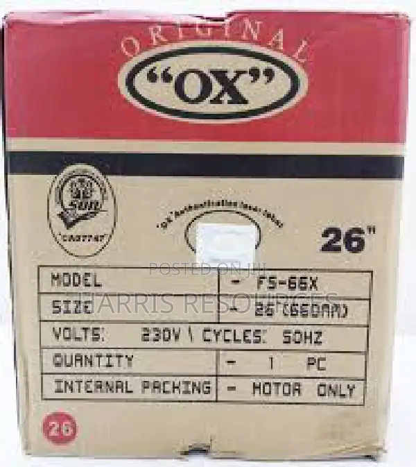 26" Ox Heavy Duty Industrial Wall Fan