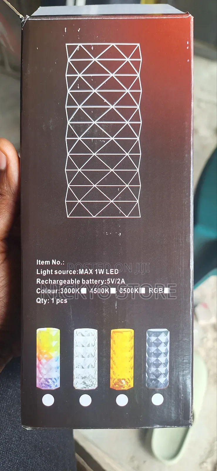 16 Lights Rechargeable Touch-Pad Rose Diamond Table Lamp