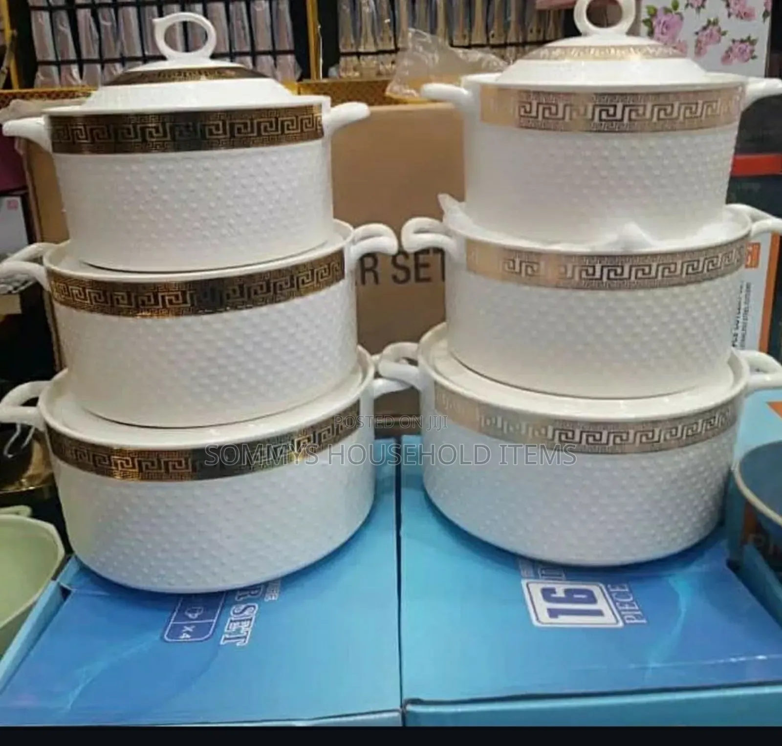 Luxury 3pcs Diamond Dinner Set Plate With Cover