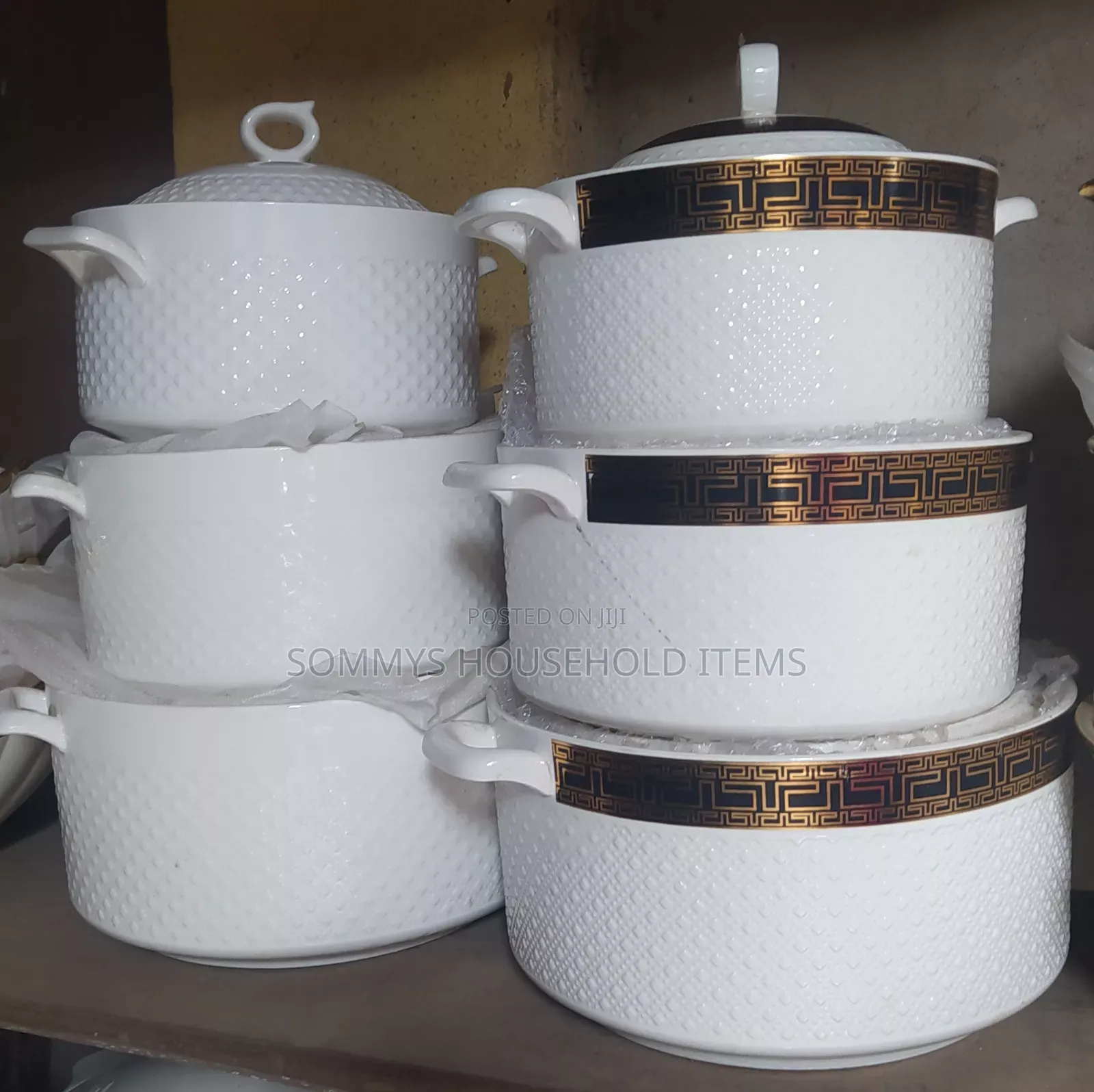 Luxury 3pcs Diamond Dinner Set Plate With Cover