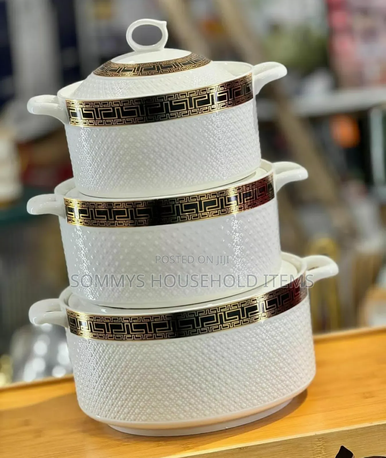 Luxury 3pcs Diamond Dinner Set Plate With Cover