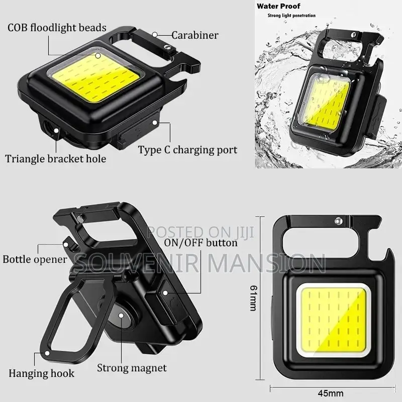 Mini Portable Keychain Flashlight Work Lamp