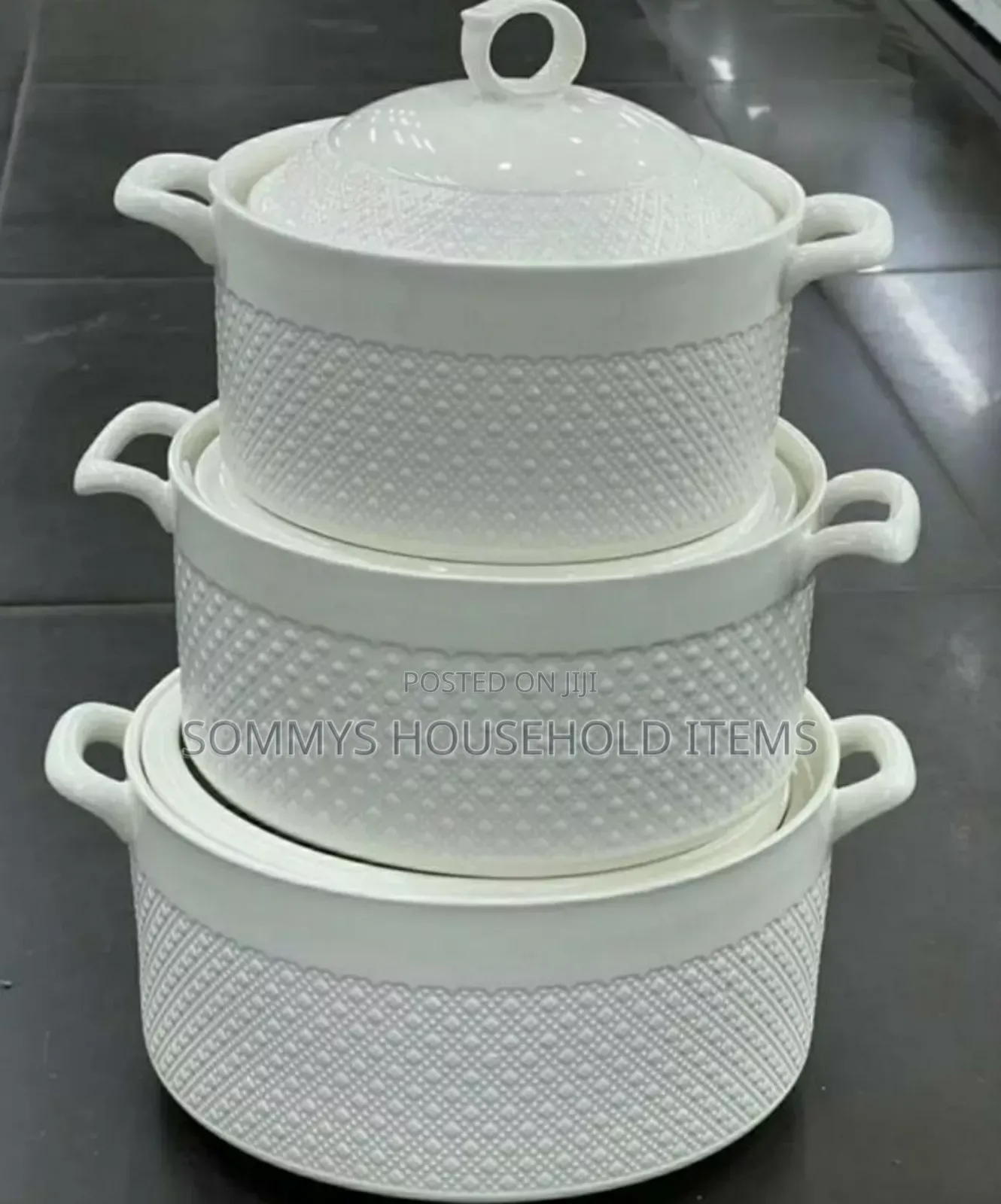 Luxury 3pcs Diamond Dinner Set Plate With Cover