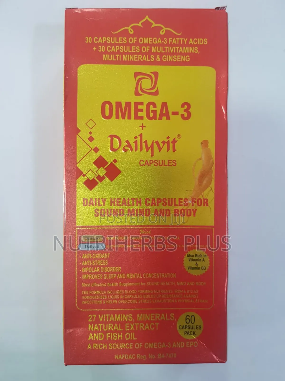 Omega-3+Dailyvit Capsules: Helps to Overcome Stress Sleep