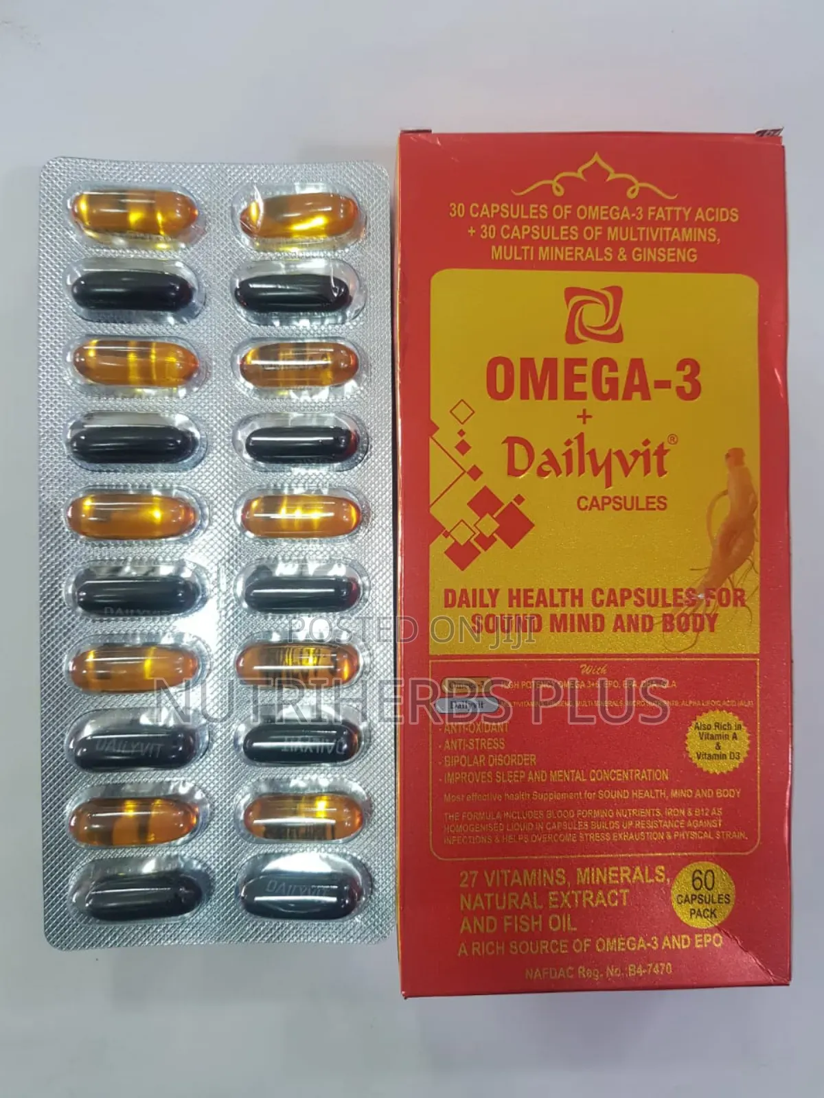 Omega-3+Dailyvit Capsules: Helps to Overcome Stress Sleep
