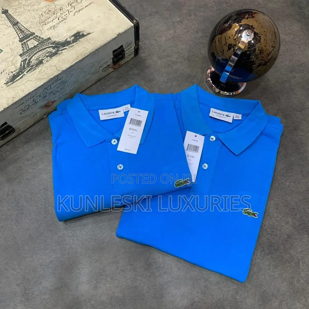 Original Lacoste Collar Neck Polo Tops Collections