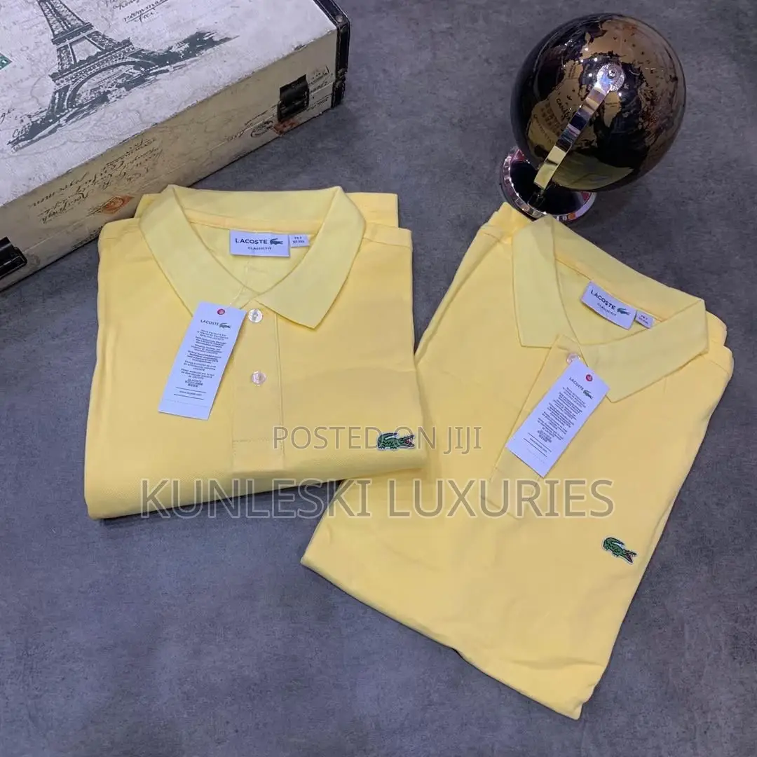 Original Lacoste Collar Neck Polo Tops Collections