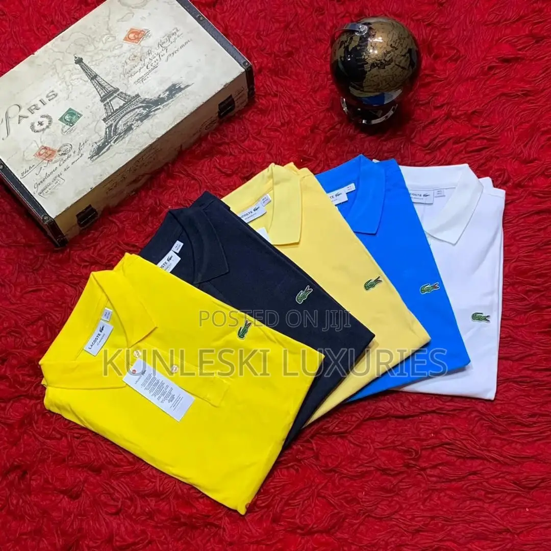 Original Lacoste Collar Neck Polo Tops Collections
