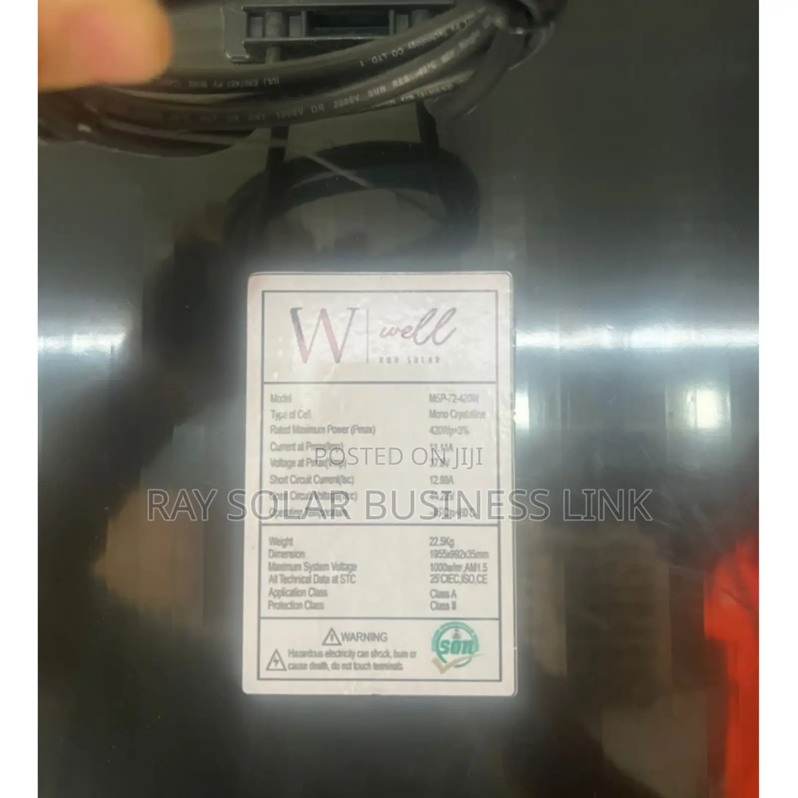 350watts All Black Panel