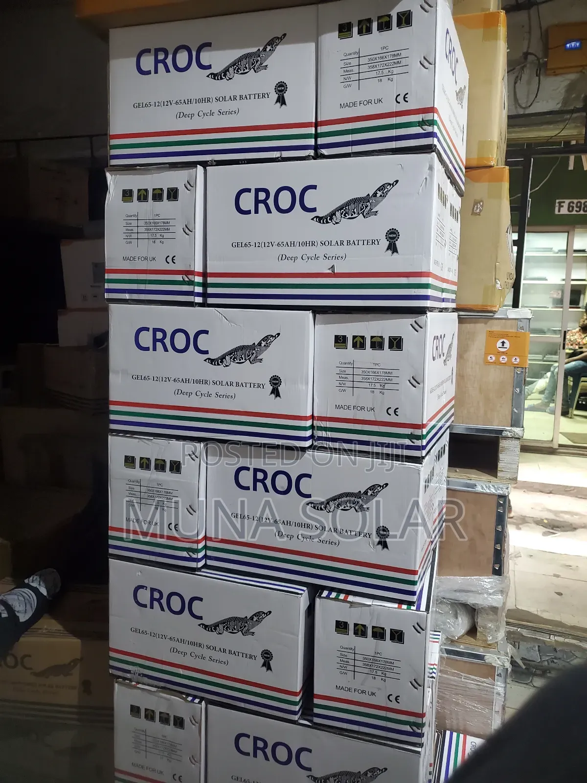 65ah 12v Croc Dry Cell Battery