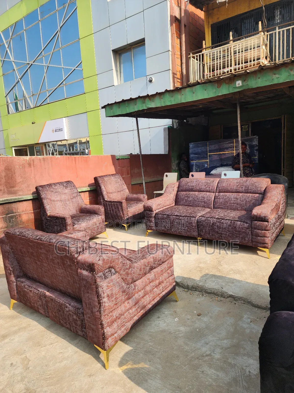 Quality Complete Set of 7 Seaters Upholstery Padded Sofa