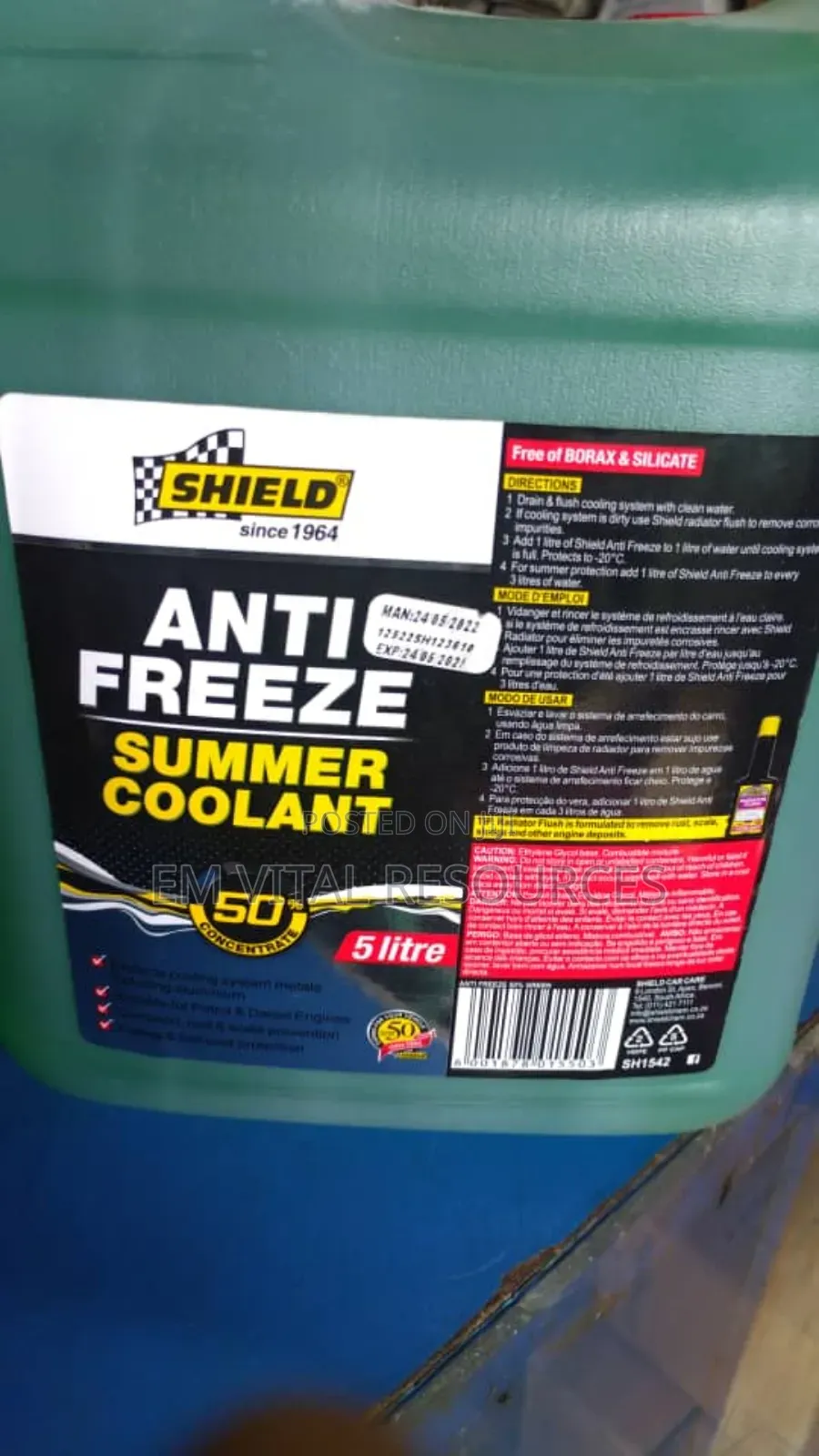 Radiator 5 Liter Original Antifreeze Water Coolant
