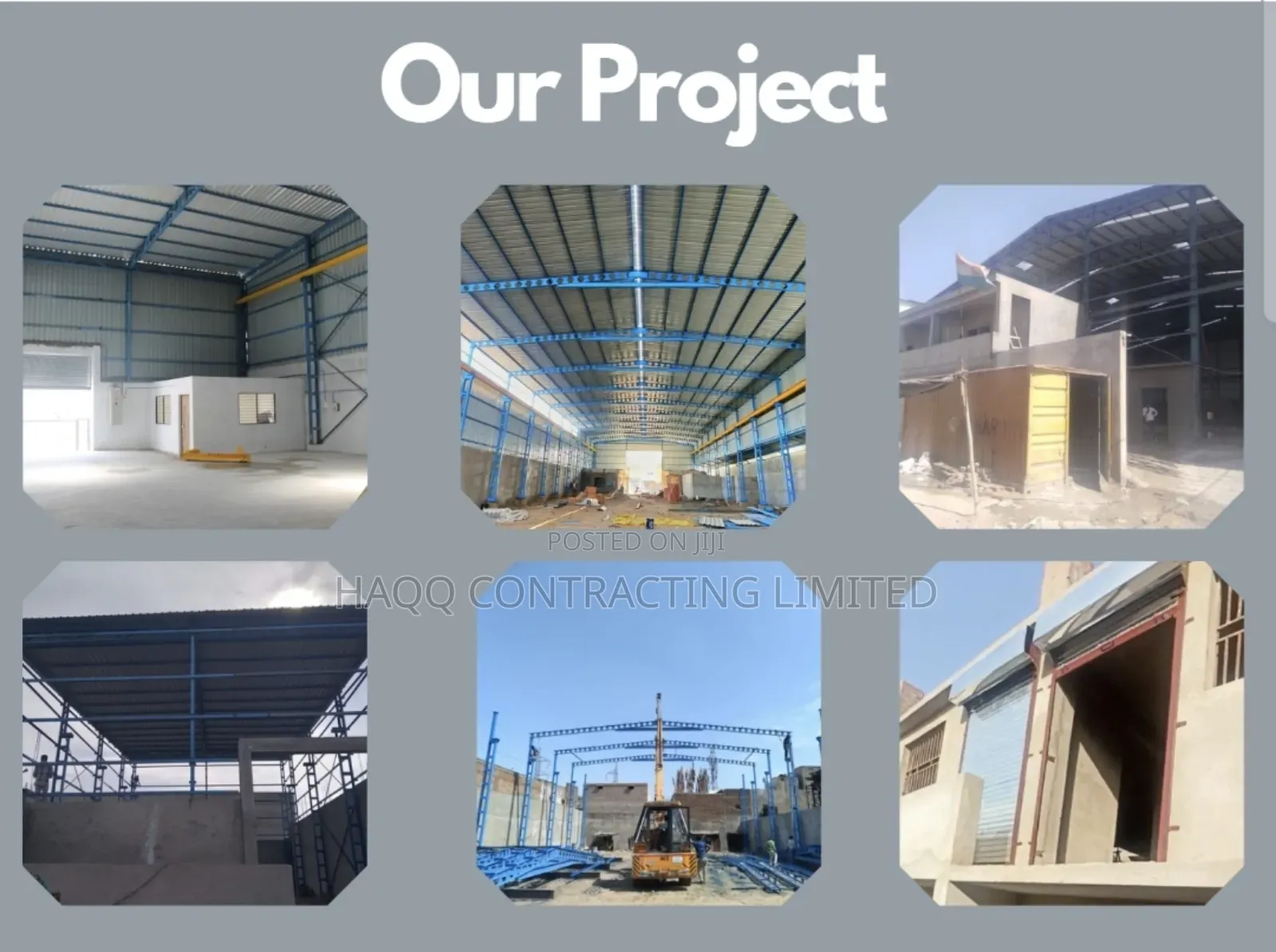 Steel Construction, Heavy Metal Plinth and Roof Fabrication