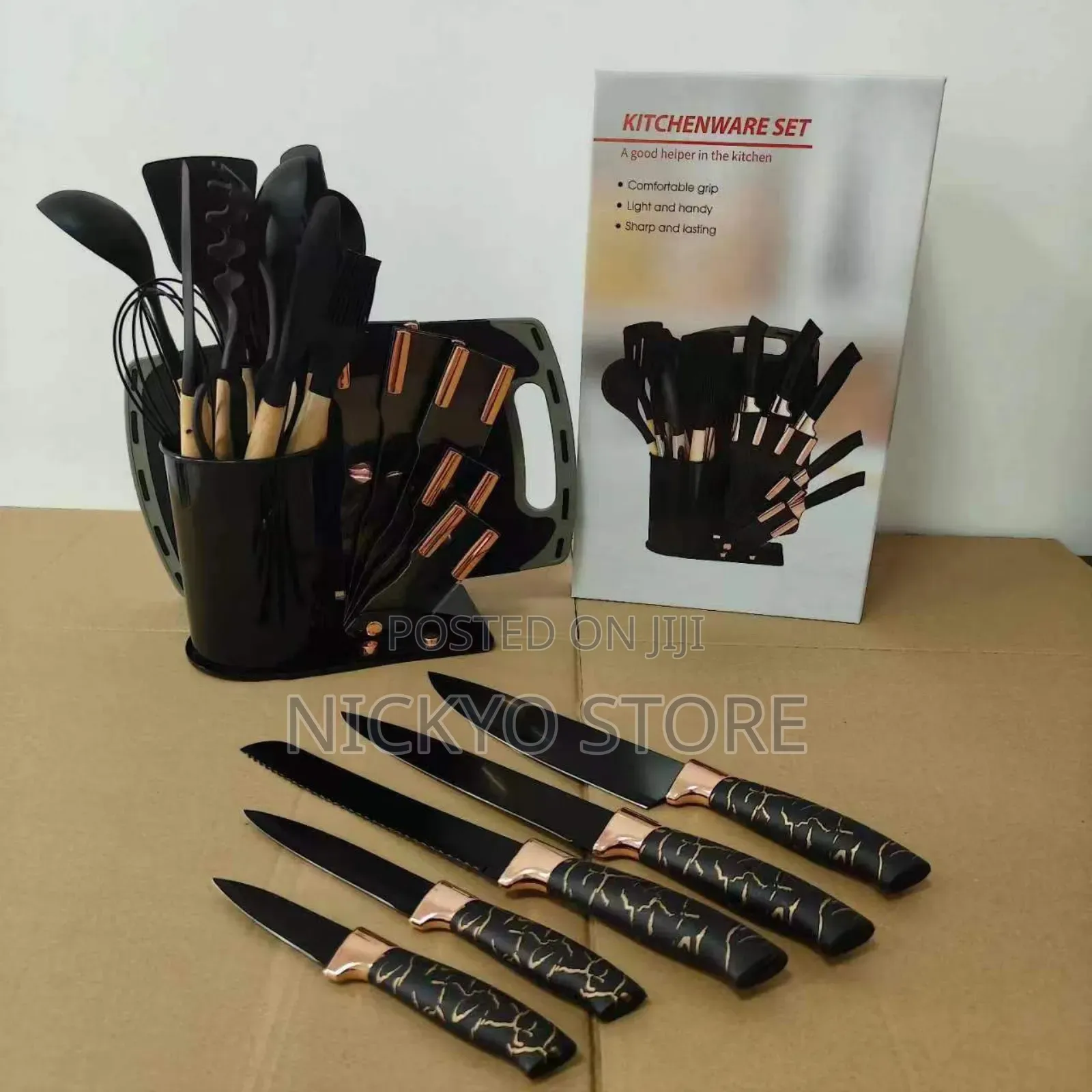 Premium 16-Piece Kitchenware Set With Stand