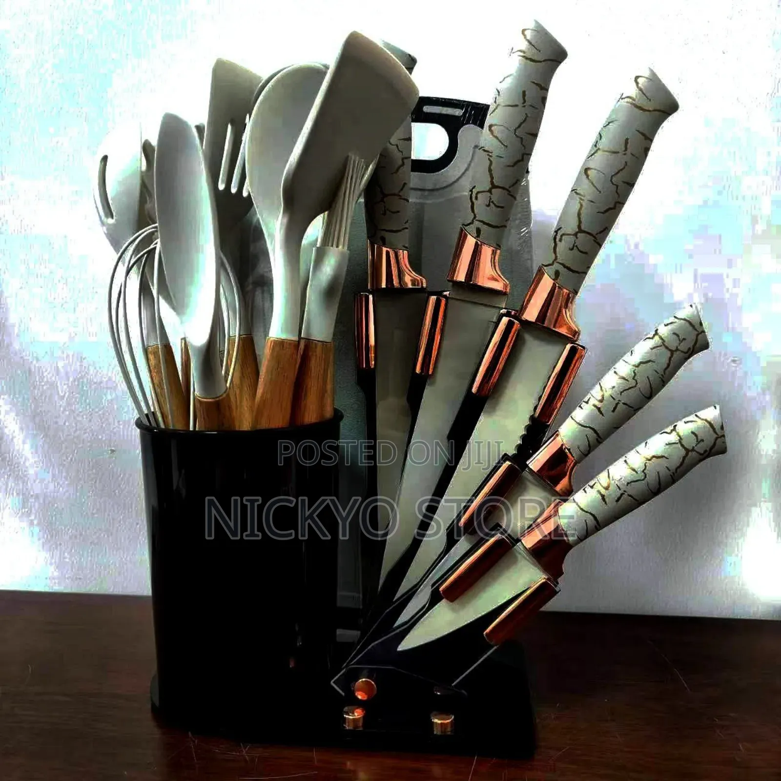 Premium 16-Piece Kitchenware Set With Stand