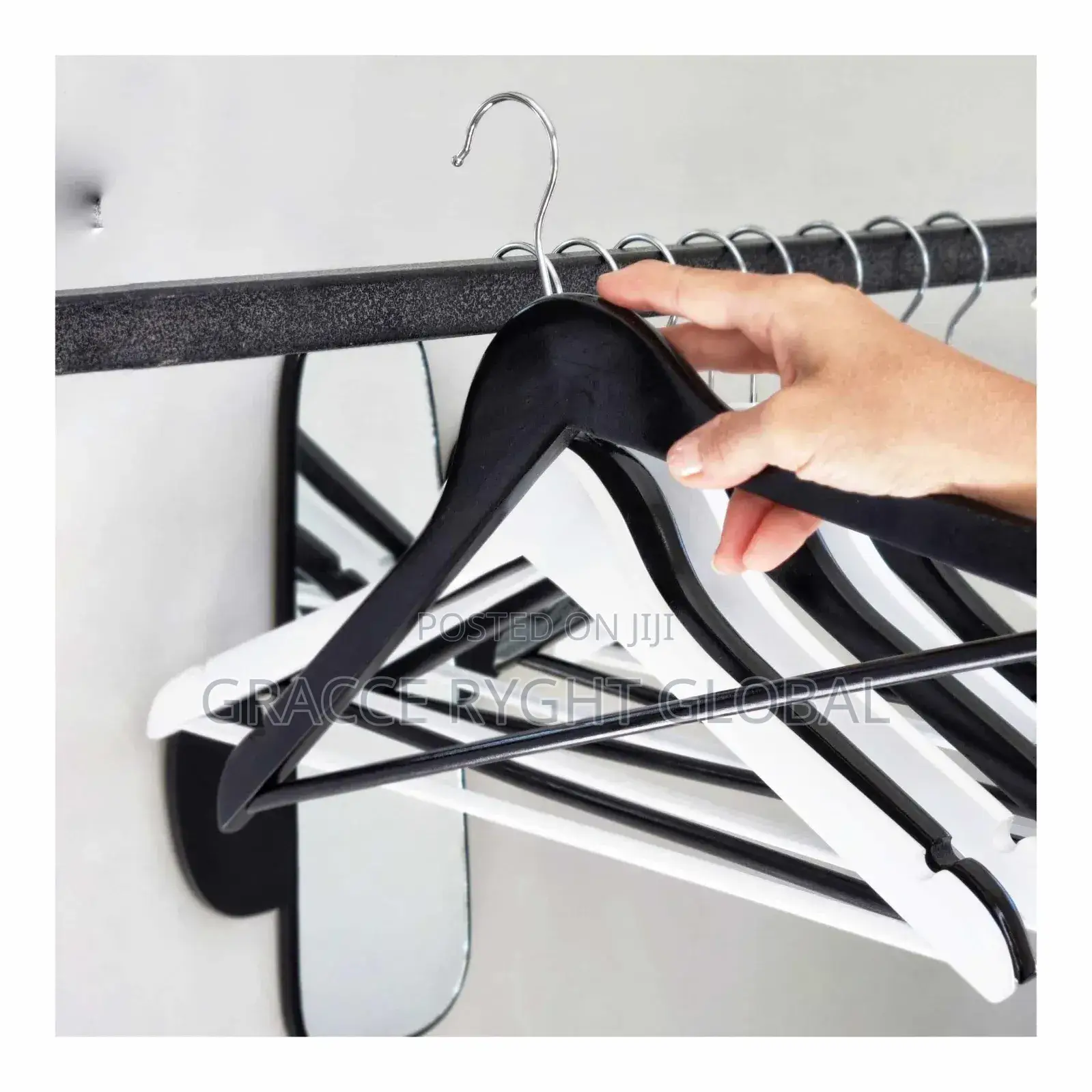 Black PVC Cloth Hanger