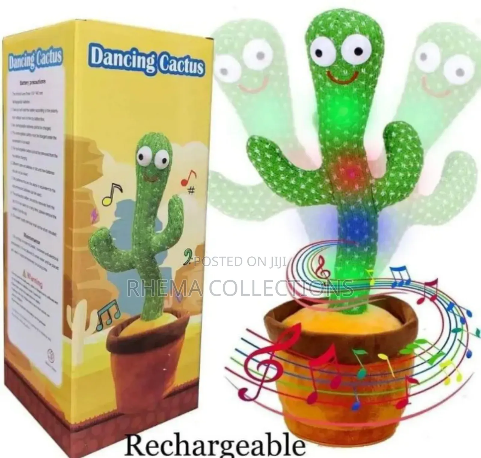 Rechargeable Dancing Talking Cactus Toy for Babies/Kiddies