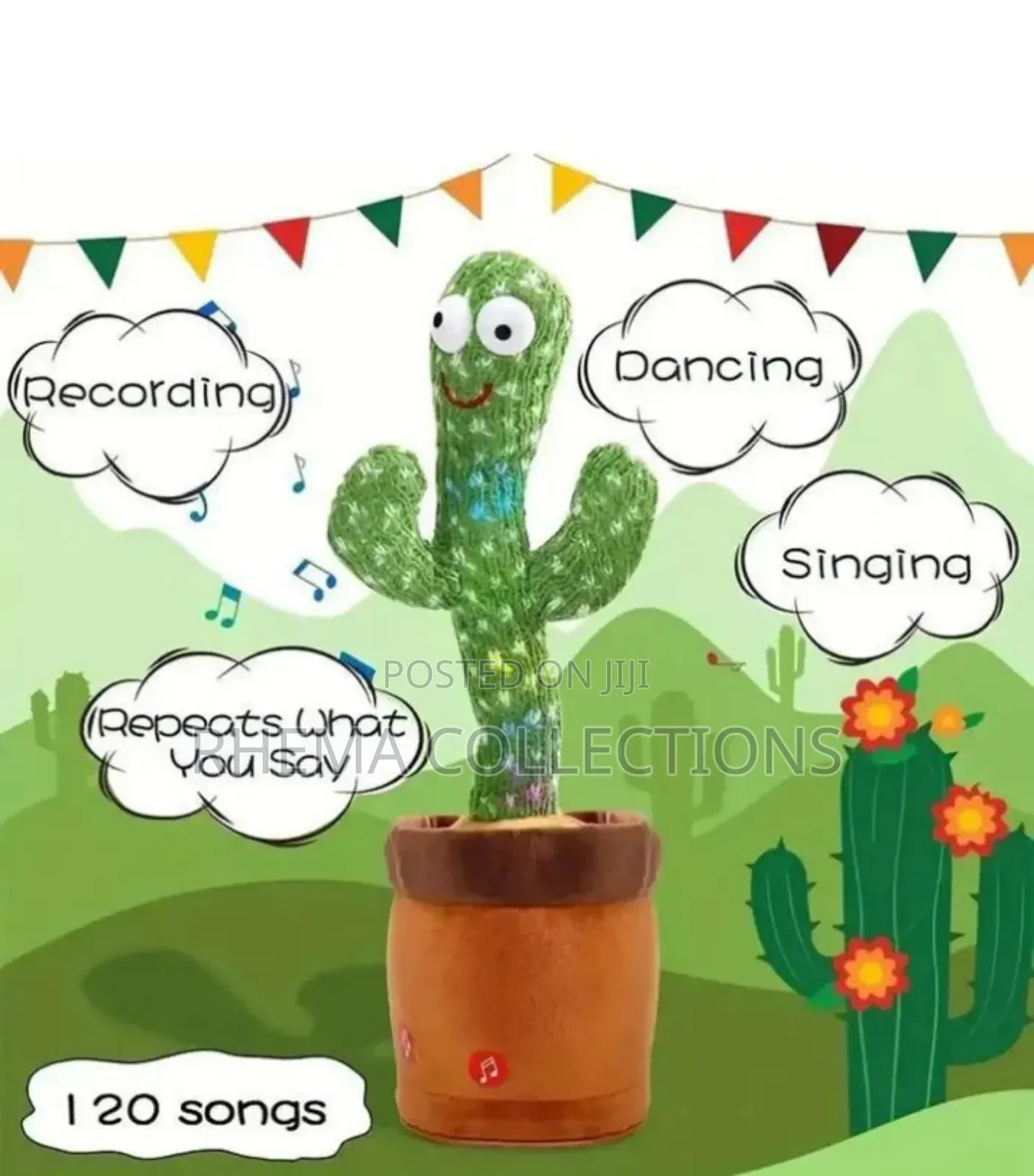 Rechargeable Dancing Talking Cactus Toy for Babies/Kiddies