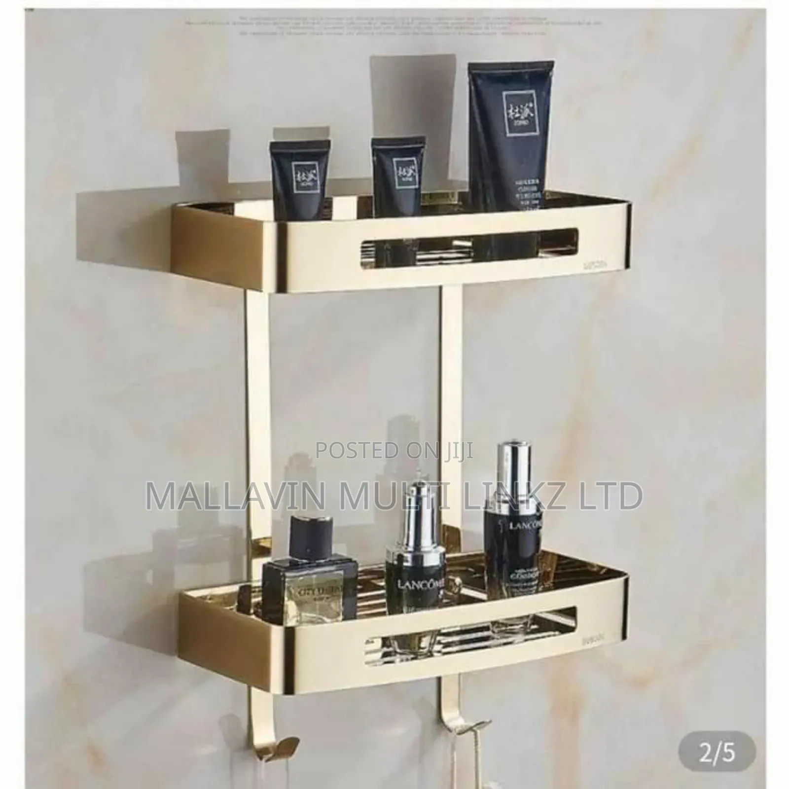 2 Steps Tier Bathroom/ Basket Soap Dish Holder Rack Shelf