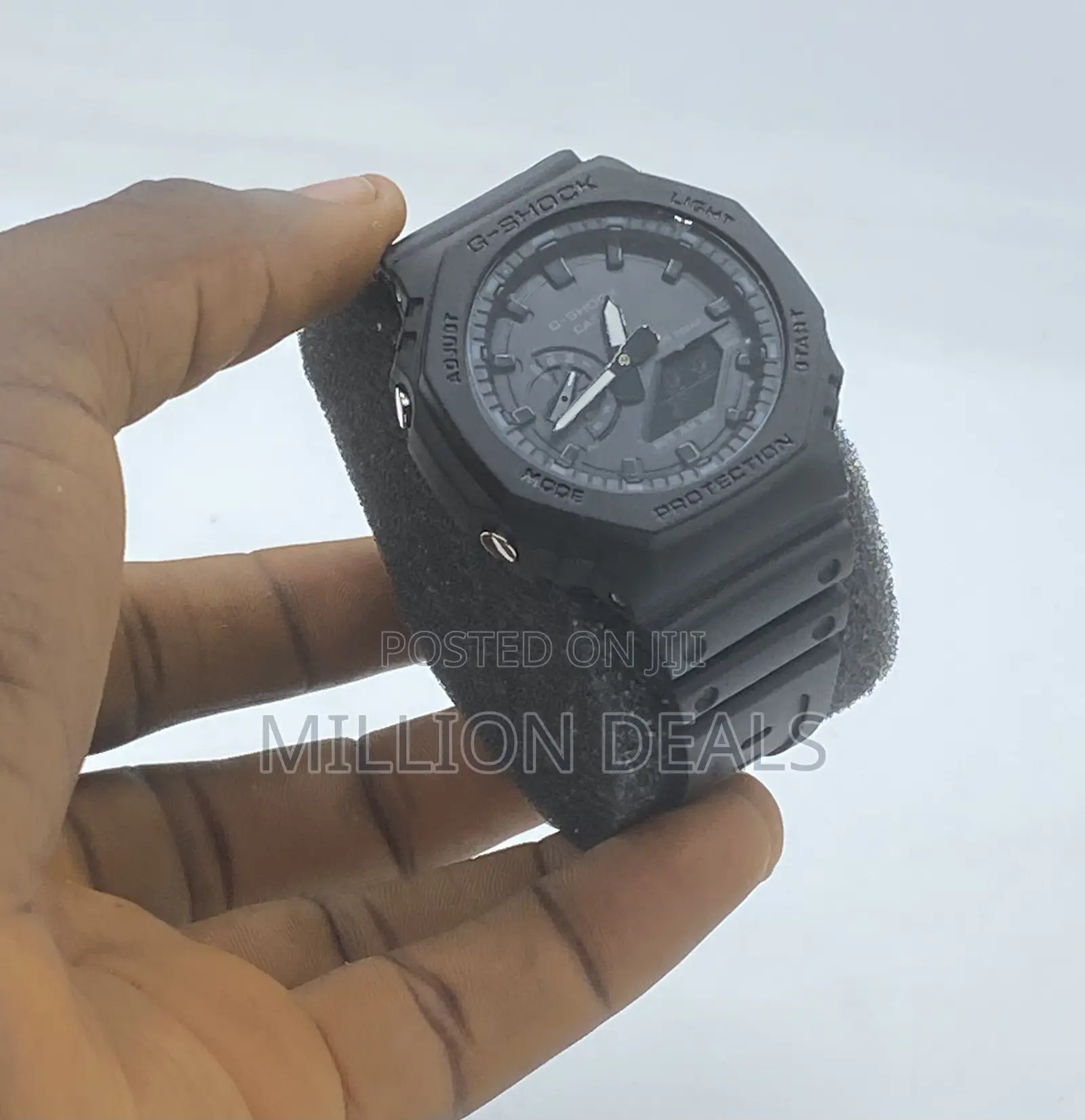 Dual Timer Men’S Rubber Strap Wrist Watch Black