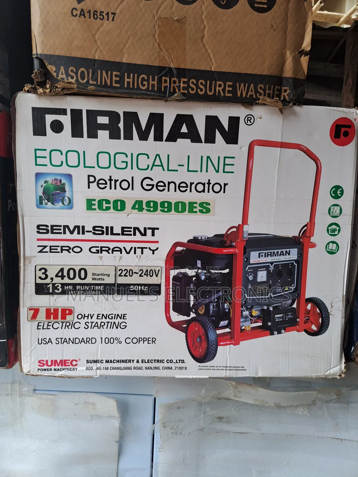 (3.4kva)Firman Petrol Generator Model Eco4990e2 100%
