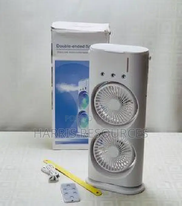 Dp Rechargeable Double Head Spray Humidifier Air Cooler Fan