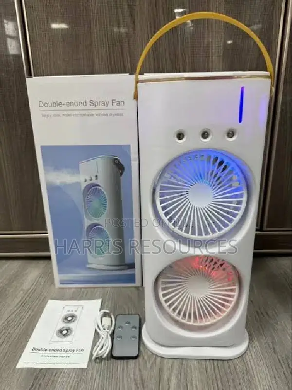 Dp Rechargeable Double Head Spray Humidifier Air Cooler Fan