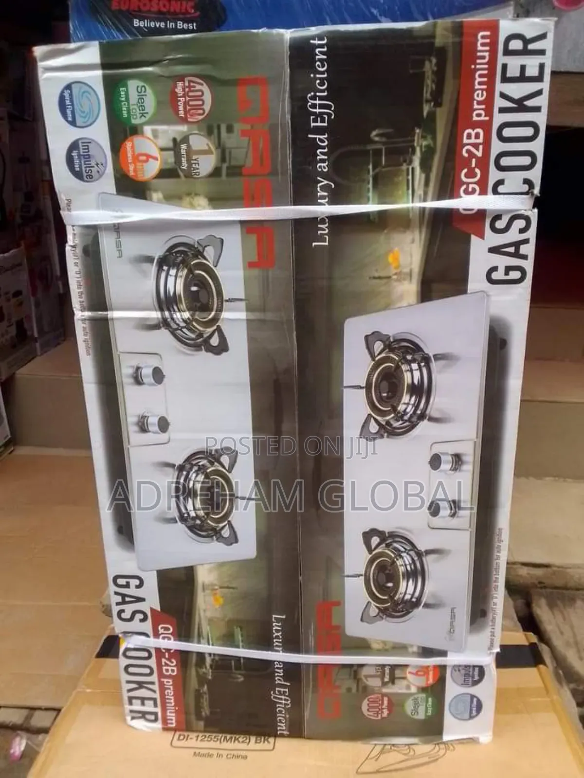 Qasa 2 Burner Cabinet Stainless Steel Gas Cooker