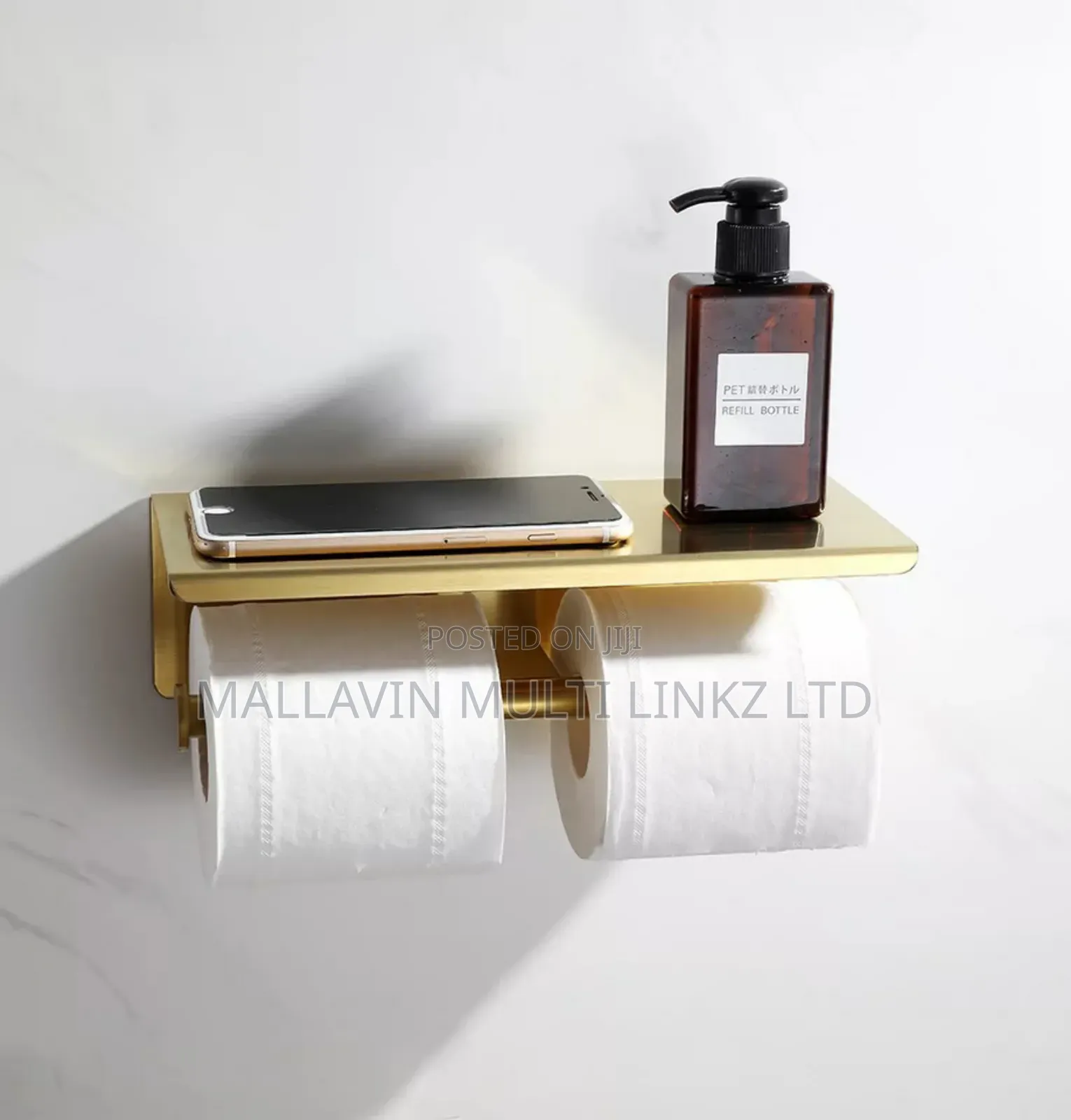 Double Tissue Holder With Phone Storage Holder