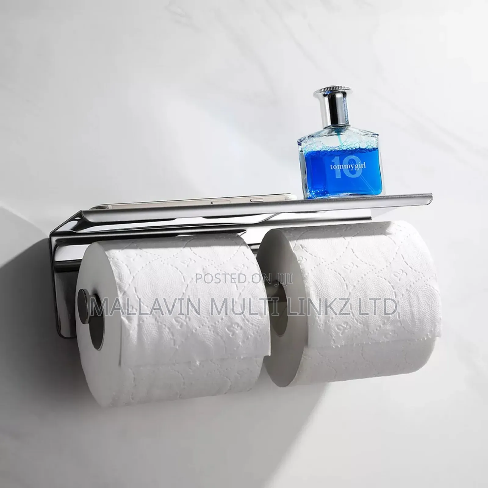 Double Tissue Holder With Phone Storage Holder