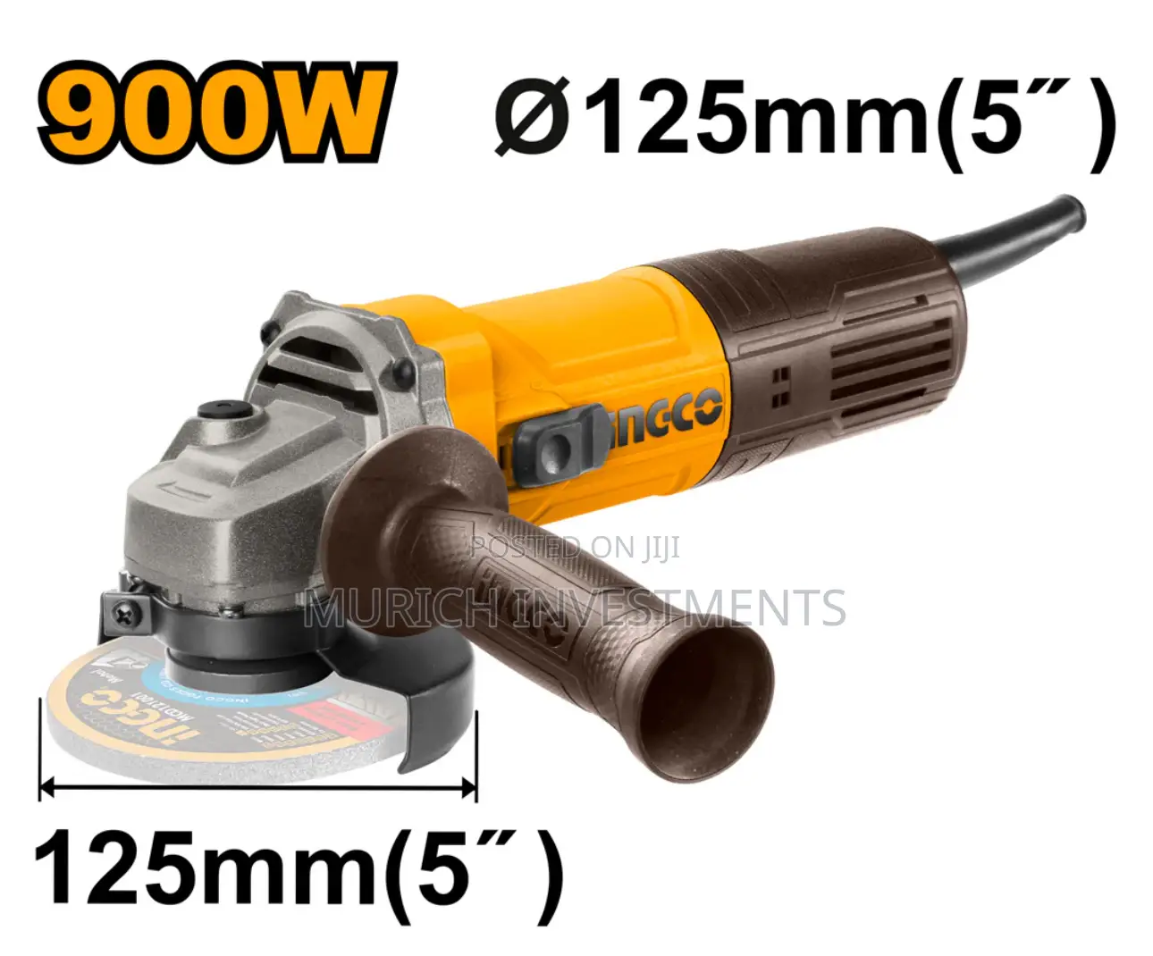 900 Watts Angle Grinder 125mm (5 Inch) AG90028