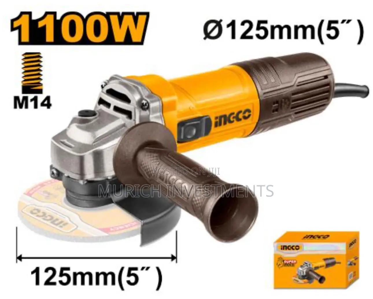Ingco Angle Grinder 1100W