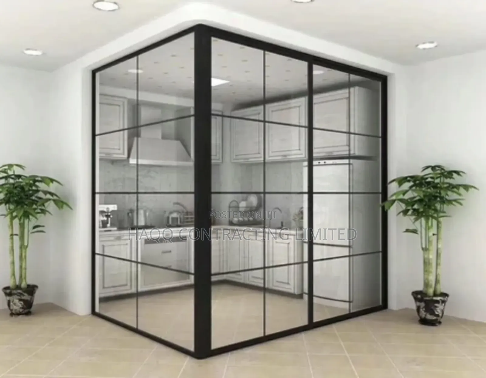 Aluminium Glass Partitioning,Thickness 15mm,Office Partition